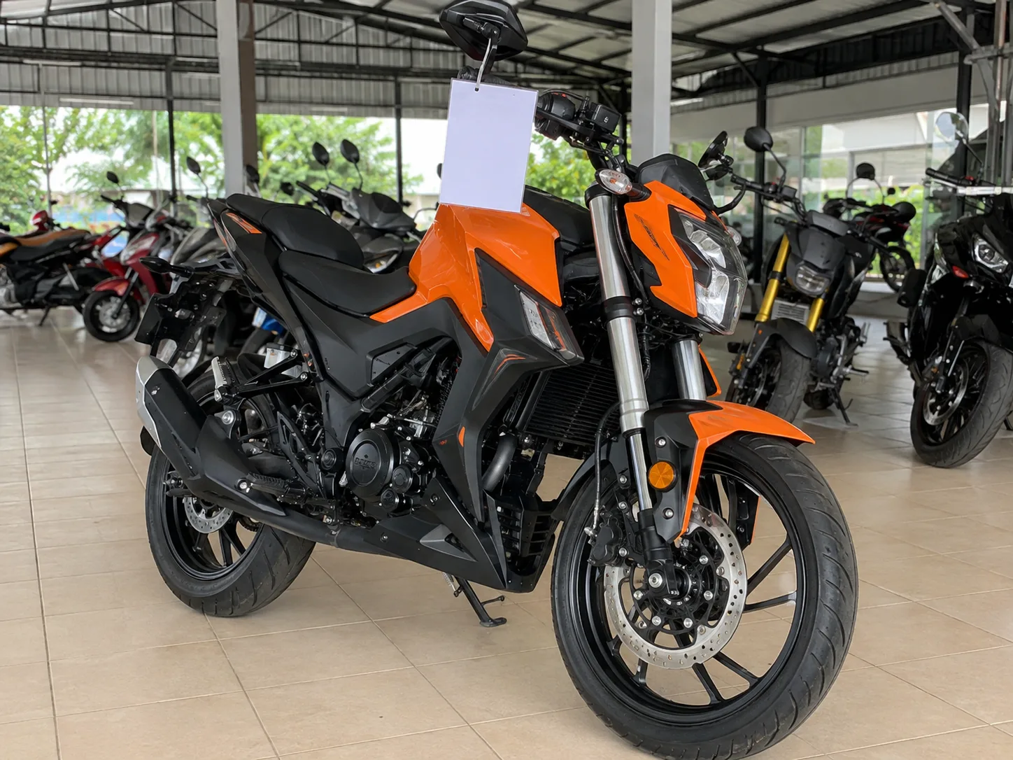 GPX Legend 150 on the showroom floor at Rungrueang Motor Roi Et